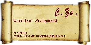 Czeller Zsigmond névjegykártya